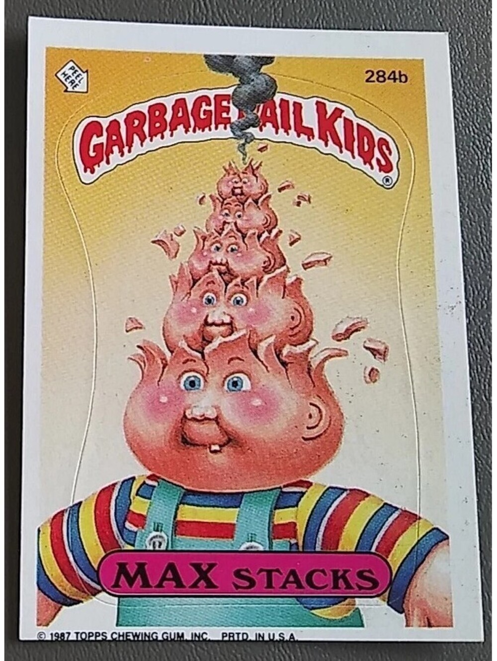 1987 TOPPS GARBAGE PAIL KIDS 284B MAX STACKS